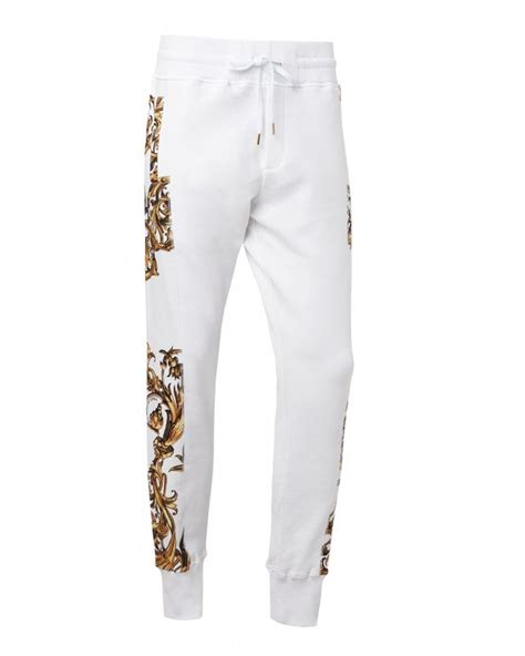 versace sweatpants fake white|versace denim pants.